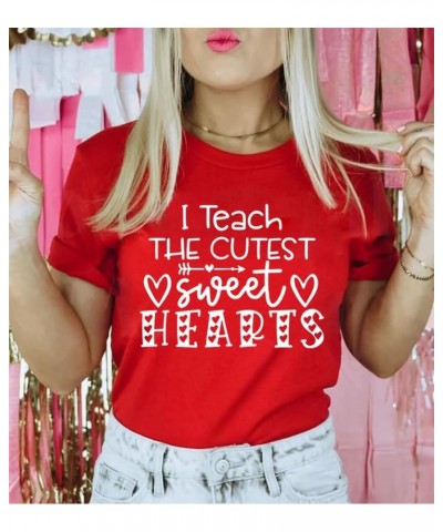 Valentines Teacher Shirt My Class is Full of Sweethearts Letter Print Tshirt I Love You ABC Alphabet Graphic Gift Tee Tops Re...