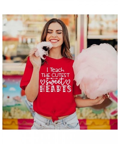 Valentines Teacher Shirt My Class is Full of Sweethearts Letter Print Tshirt I Love You ABC Alphabet Graphic Gift Tee Tops Re...