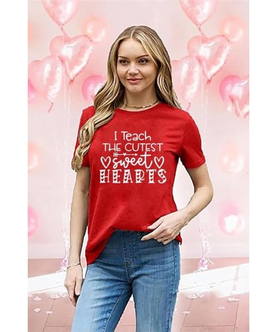 Valentines Teacher Shirt My Class is Full of Sweethearts Letter Print Tshirt I Love You ABC Alphabet Graphic Gift Tee Tops Re...