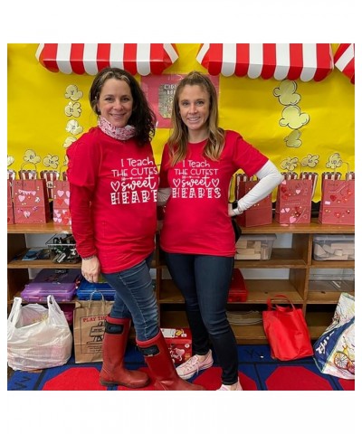 Valentines Teacher Shirt My Class is Full of Sweethearts Letter Print Tshirt I Love You ABC Alphabet Graphic Gift Tee Tops Re...