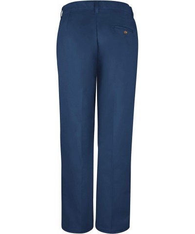 Women's Plain Front Cotton Work Pant, Navy, 14W x 32L $18.08 Pants