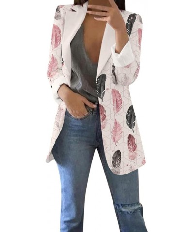 Womens 3/4 Sleeve Blazer Open Front Cardigan Jacket Work Office Blazer,Loose Boyfriend Blazers Suit for Women Qr38pink $13.86...