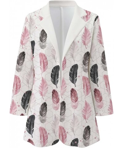 Womens 3/4 Sleeve Blazer Open Front Cardigan Jacket Work Office Blazer,Loose Boyfriend Blazers Suit for Women Qr38pink $13.86...