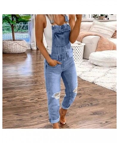 Jeans for Women Casual Denim Rompers Denim Overalls Ripped Washed Jumpsuits Jeans for Women Jeans for Women High Waist G-ligh...