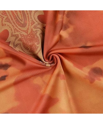 Women Y2K Vintage Sexy Bodycon Dress Long Sleeve Graphic Print Mini Dress Grunge Fairycore Autumn Party Dress H-orange $11.19...