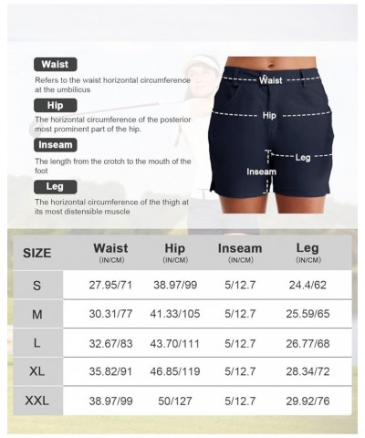Women's Golf Hiking Shorts 4-5" Quick Dry Athletic Casual Summer Outdoor Waterproof Ladies Shorts with 4 Pockets Navy $12.50 ...