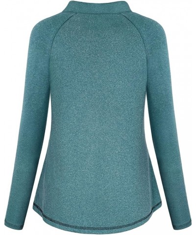 Vindery Women Quick-Dry Line Decor Front Yoga Workout Shirts Athletic Gym Loose Fit Tops 2 Dark Green $16.63 Shirts