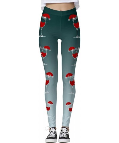 Women Christmas Tights Ultra Soft X-Mas Leggings High Waist Butt Lifting Graphic Skimpy Merry Christmas Yoga Gym Sexy Green-b...