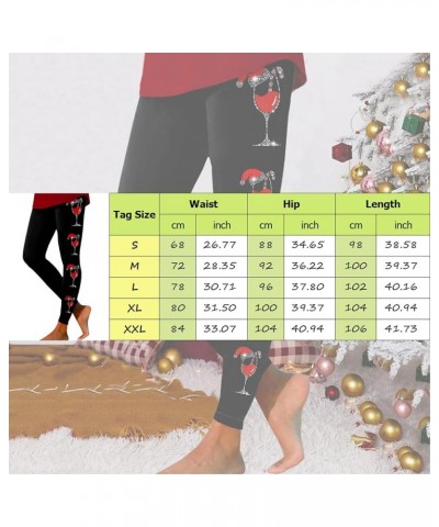 Women Christmas Tights Ultra Soft X-Mas Leggings High Waist Butt Lifting Graphic Skimpy Merry Christmas Yoga Gym Sexy Green-b...
