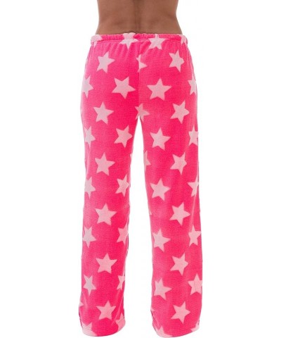 Women Plush Pajama Pants Embossed Star - Pink $13.74 Sleep & Lounge