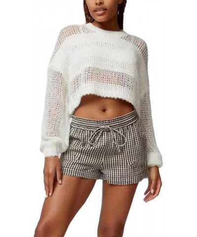 Women Striped Color Block Printed Sweater Oversized Vintage Long Sleeve Knit Pullover Top Y2k Fairy Grunge Knitwear F Cutout ...