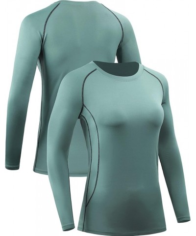 Women's 3 Pack Running Compression Long Sleeve T Shirt 3 Pack: 121, Black,purple,dark Green $18.04 Activewear