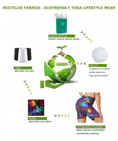 Workout Biker Shorts for Women Athletic Leggings Running Printed Yoga Shorts Rainbow Galaxy Nebula $12.99 Activewear