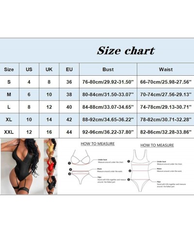 Pu Leather Lingerie Black Snap Crotch Bodysuit One Piece Leotard Halter Body Suit Top Valentines Day Lingerie Negligee Z24011...