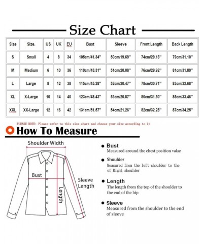 Women's 2023 Fall Coat Tops Woolen Coats Flannel Outerwear Jackets Coats Plaid Button Down Winter Coat 03 Pink $17.51 Jackets