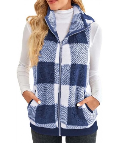 Fleece Hoodies For Women 2023 Fashion Fuzzy Warm Cozy Sherpa Oversized Sweatshirt 1/4 Zip Plaid Pullover Jacket Tops 04✡blue ...