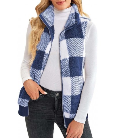 Fleece Hoodies For Women 2023 Fashion Fuzzy Warm Cozy Sherpa Oversized Sweatshirt 1/4 Zip Plaid Pullover Jacket Tops 04✡blue ...