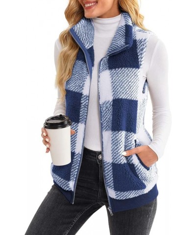 Fleece Hoodies For Women 2023 Fashion Fuzzy Warm Cozy Sherpa Oversized Sweatshirt 1/4 Zip Plaid Pullover Jacket Tops 04✡blue ...