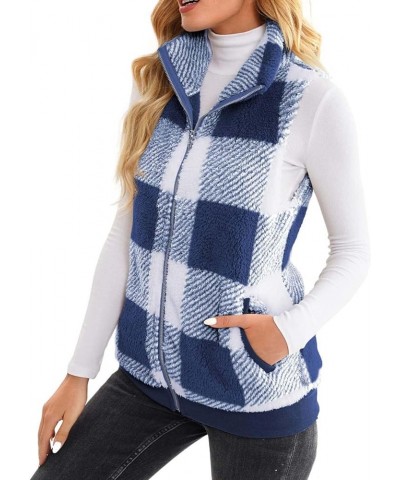 Fleece Hoodies For Women 2023 Fashion Fuzzy Warm Cozy Sherpa Oversized Sweatshirt 1/4 Zip Plaid Pullover Jacket Tops 04✡blue ...