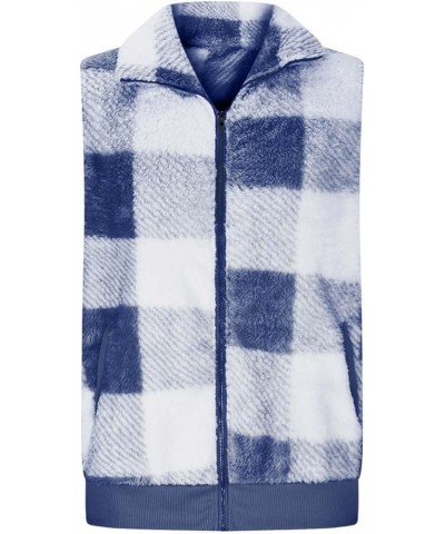 Fleece Hoodies For Women 2023 Fashion Fuzzy Warm Cozy Sherpa Oversized Sweatshirt 1/4 Zip Plaid Pullover Jacket Tops 04✡blue ...