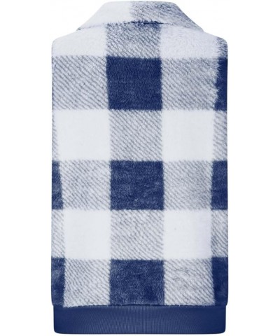 Fleece Hoodies For Women 2023 Fashion Fuzzy Warm Cozy Sherpa Oversized Sweatshirt 1/4 Zip Plaid Pullover Jacket Tops 04✡blue ...
