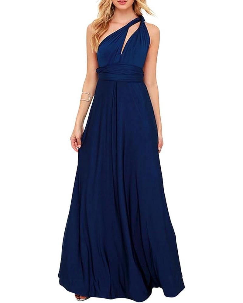 Convertible Warp Maxi Dress Multi Way Wear Party Wedding Bridesmaid Long Dresses Navy Blue $14.33 Dresses