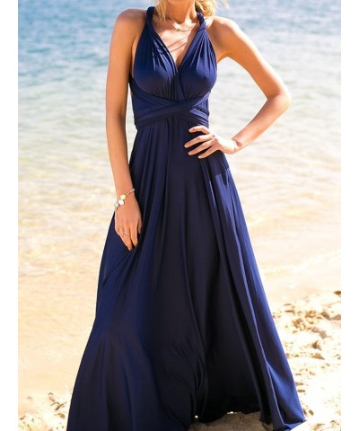 Convertible Warp Maxi Dress Multi Way Wear Party Wedding Bridesmaid Long Dresses Navy Blue $14.33 Dresses