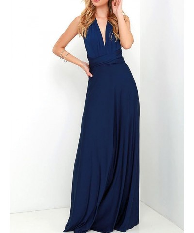 Convertible Warp Maxi Dress Multi Way Wear Party Wedding Bridesmaid Long Dresses Navy Blue $14.33 Dresses