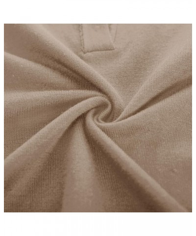 Women Short Sleeve Polo Sweater V Neck Knitted Tops Casual Ribbed Shirt Loose Pullover Sweater Dark Apricot-long Sleeve $16.8...