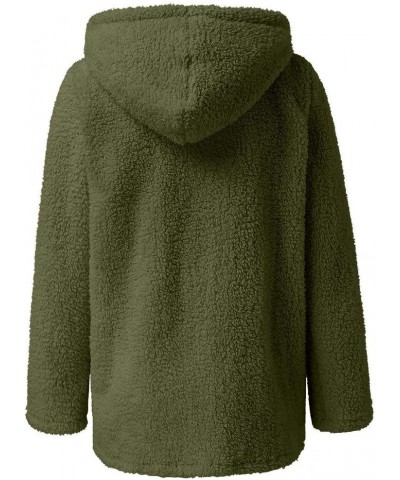Womens Sherpa Fleece Lined Hoodie Jackets Plus Size Full Zip Up Warm Winter Fleece Coat Outwear Thermal Sweatshirt Green $14....