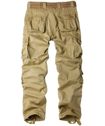 Women's Casual Combat Cargo Pants, Cotton Outdoor Camouflage Military Multi Pockets Work Pants 03 Khaki $27.35 Pants