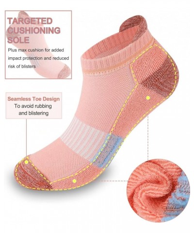 Athletic Ankle Socks for Women Cushioned Low Cut Running Sports Socks (6 Pairs) 6 Pairs Colorful $11.00 Activewear