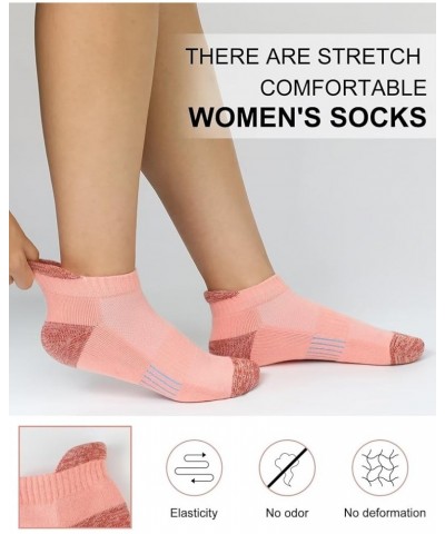 Athletic Ankle Socks for Women Cushioned Low Cut Running Sports Socks (6 Pairs) 6 Pairs Colorful $11.00 Activewear