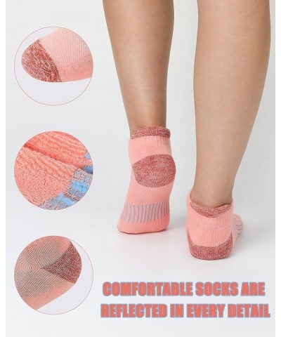 Athletic Ankle Socks for Women Cushioned Low Cut Running Sports Socks (6 Pairs) 6 Pairs Colorful $11.00 Activewear