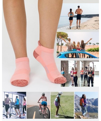 Athletic Ankle Socks for Women Cushioned Low Cut Running Sports Socks (6 Pairs) 6 Pairs Colorful $11.00 Activewear