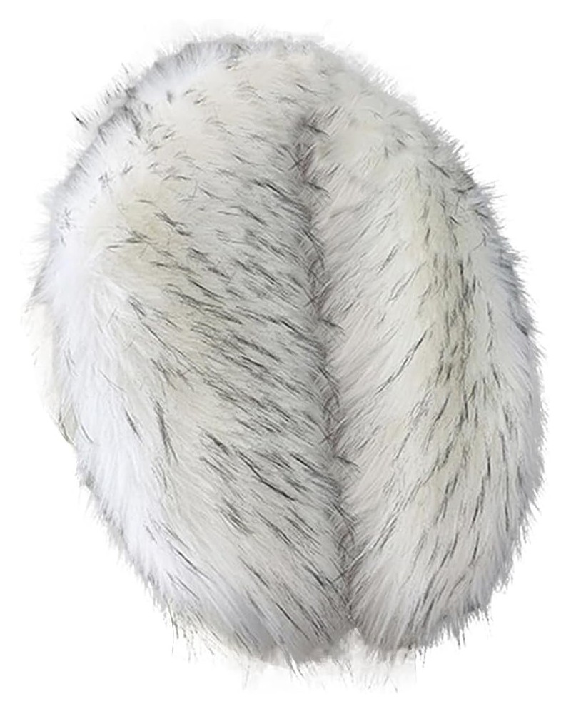 Faux Fur Trim for Hood Replacement Detachable Fur Hood Trim of Winter Coat Faux Fur Collar Scarf Hood Collar Shawl Style B-wh...