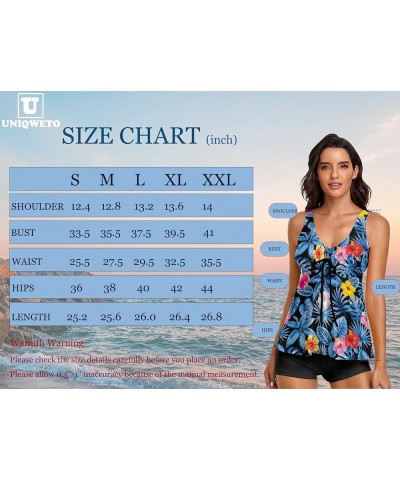 Tummy Control Tankini Bathing Suits for Women 2 Piece Swimsuits Tank Top with Boyshorts U-navy Dot $16.11 Swimsuits