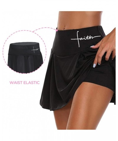 Women's Tennis Skirts Athletic Elegant Skirts Golf Mini Skort Workout Running Sports Skorts Black $14.74 Skorts