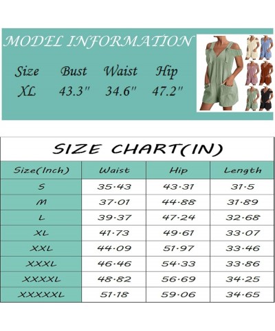 Rompers for Women Summer Short Jumpsuits Casual Sleeveless Tie Knot Strap Jumpsuit One Piece Overalls with Pockets 04-blue $1...