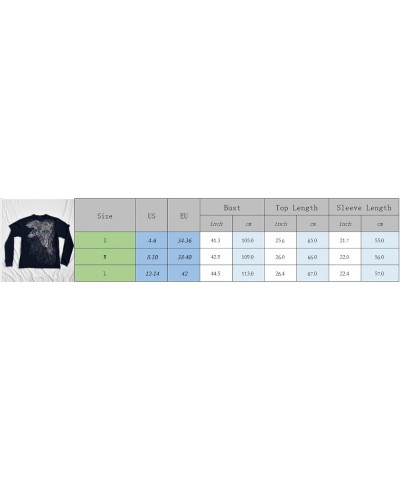 Y2k Women Grunge Long Sleeve Top Vintage Aesthetic Gothic Graphic Print T Shirt Oversized Baggy Tee Clothes Black Wing $11.76...