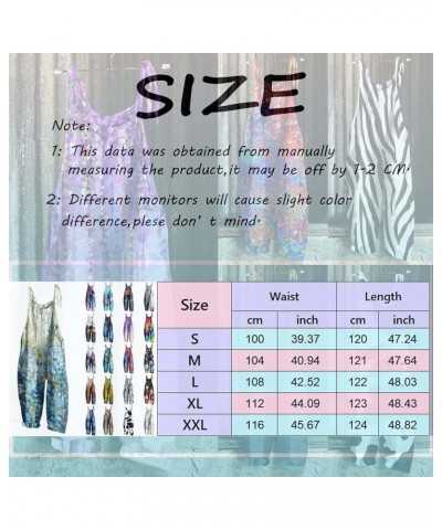 1 Piece Jumpsuits for Women Womens Patchwork Cotton Boho Overalls Casual Floral Print Wide Leg Jumpsuits Z5-white $6.71 Overalls