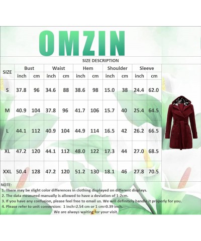 Women's Long Shaggy Belted Pea Coat Slim Faux Fur Collar Coat Bridal Jacket with Belt Beige $27.55 Jackets