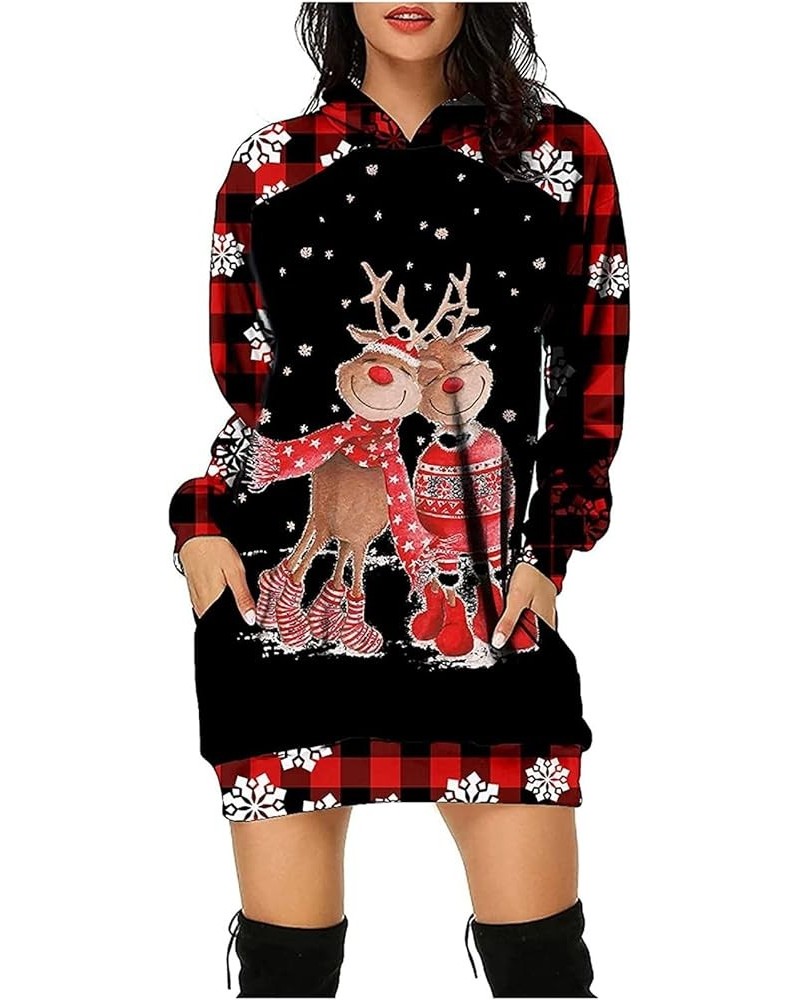 Christmas Tunic Tops for Women Crewneck Long Sleeve Loose Tunic Shirt Dress Fall Tops with Pockets 021 Red $11.22 Tops
