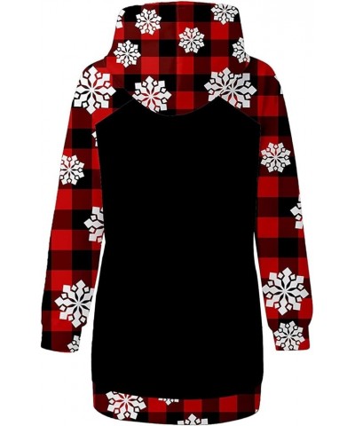 Christmas Tunic Tops for Women Crewneck Long Sleeve Loose Tunic Shirt Dress Fall Tops with Pockets 021 Red $11.22 Tops