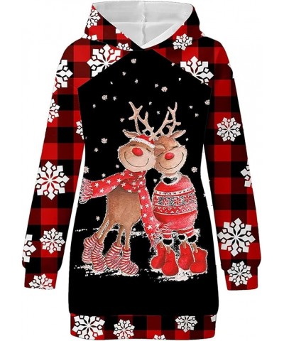 Christmas Tunic Tops for Women Crewneck Long Sleeve Loose Tunic Shirt Dress Fall Tops with Pockets 021 Red $11.22 Tops