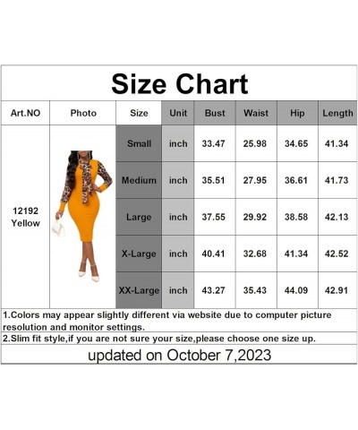 Church Dresses for Women Bodycon Long Sleeve Vintage Wrap Work Business Midi Pencil Dress 92yellow $12.76 Dresses