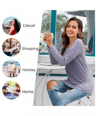 2024 Women's Fall Winter Tunic Tops Long Sleeve Casual T-Shirts Soft Comfy Elastic Shirt Tee Loose Basic Blouse Black $10.50 ...