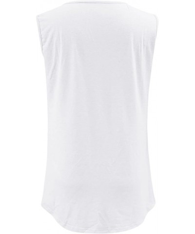 Tank Top for Women Trendy, Women's Ruched Square Neck Tank Tops Sleeveless Flowy Pleated Blouse Shirts Plus Size Fit Tank 01-...