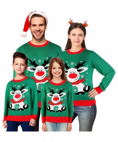 Unisex Ugly Sweater Christmas Women Men Holiday Knit Pullover Matching Ugly Christmas Sweater for Men Women Kids Kids Green $...