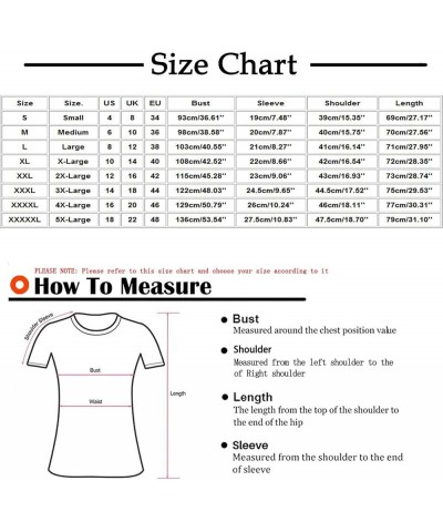 Womens Summer Tops Short Sleeve Shirt Floral Graphic Tees Boho Casual Loose Blouses Notch V Neck T-Shirts 2024 A04-white $5.5...